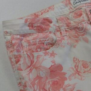 AEROPOSTALE Ashley Ultra Skinny Jeans Juniors Womens Sz 9/10 Pink Cream Floral
